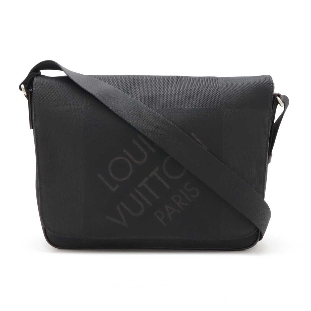 LOUIS VUITTON Damier Geant Messager Crossbody Bag Canvas Noir Black